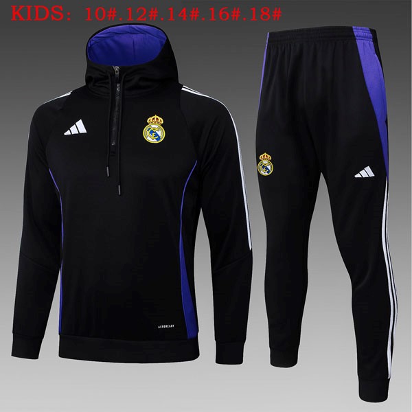 Ninos Sudadera Con Capucha Real Madrid 2025-2026 Negro 5